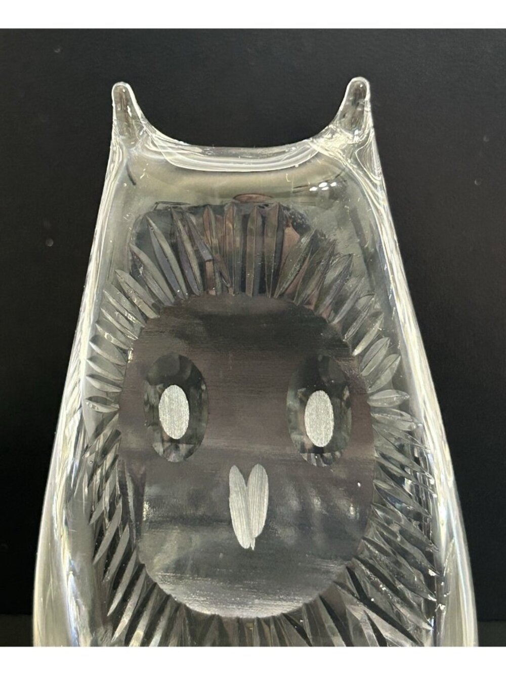 Vintage Ernest Gordon for Boda Afors Sweden Clear Crystal Owl Figurine Unique - Picture 3 of 9